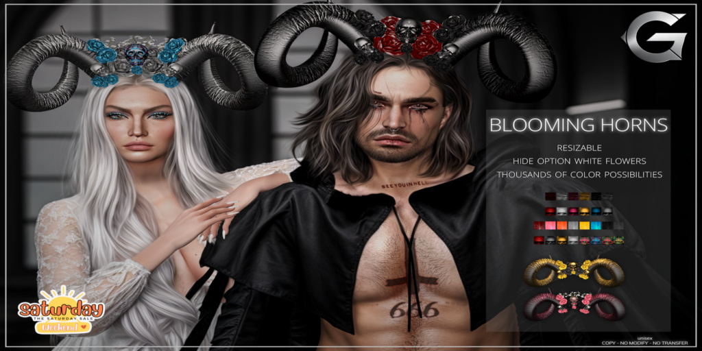 Blooming Horns	&lt;a href=&quot;http://maps.secondlife.com/secondlife/Spruce%20Peak/211/193/24&quot; target=&quot;_blank&quot;&gt;Teleport&lt;/a&gt;
