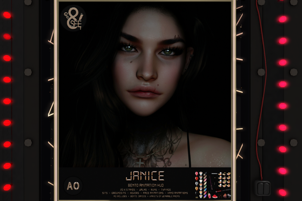 Janice Poses, L$120 each/L$2500 A/O