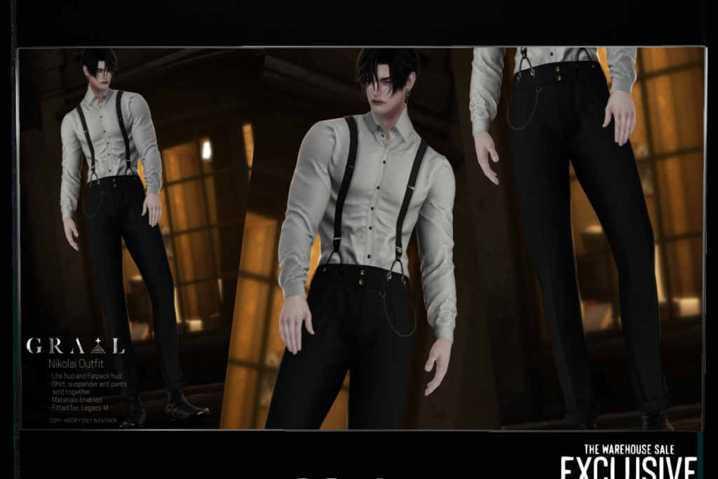 Nikolai Outfit - Legacy, L$549-L$1615 each