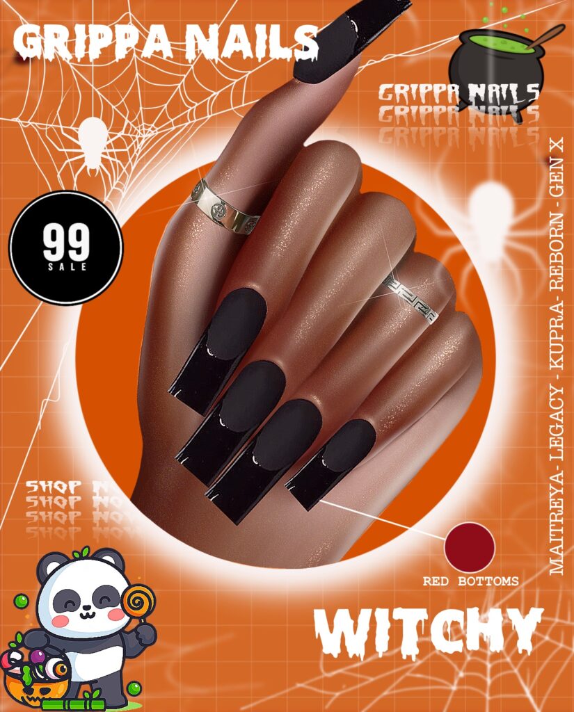 Witchy Nails - GenX/Inithium/Legacy/Maitreya/Reborn	&lt;a href=&quot;http://maps.secondlife.com/secondlife/Golden%20Marina/82/58/3028&quot; target=&quot;_blank&quot;&gt;Teleport&lt;/a&gt;