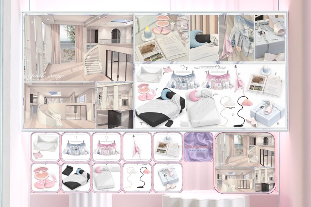 Gentle Breeze Decor Set, L$219-L$899 each/L$2909 FP