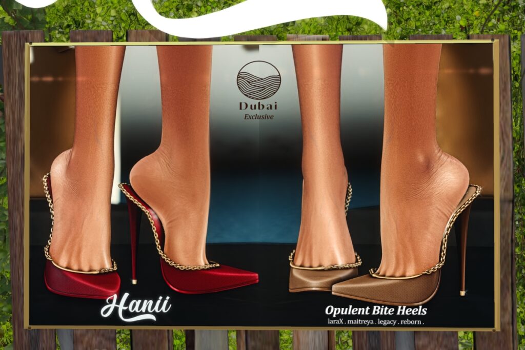 Opulent Bite Heels - Legacy/Maitreya/Reborn/+mods, L$299 each/L$999 FP