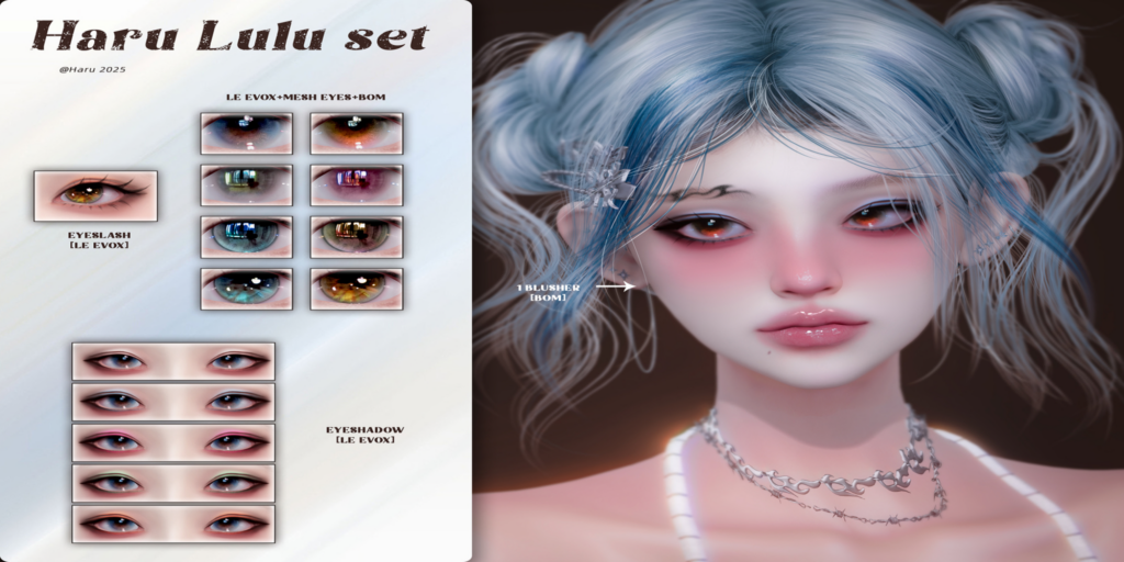 Lulu Cosmetics - BOM/Evox	&lt;a href=&quot;http://maps.secondlife.com/secondlife/The%20Sign%20IV/135/55/24&quot; target=&quot;_blank&quot;&gt;Teleport&lt;/a&gt;
