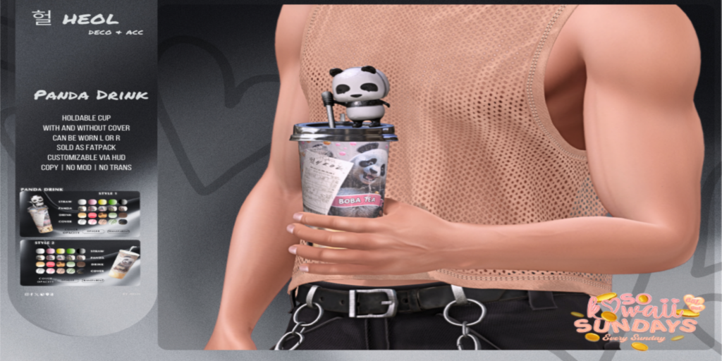 Panda Drink Holdable Cup	&lt;a href=&quot;http://maps.secondlife.com/secondlife/GABRIEL2/42/101/500&quot; target=&quot;_blank&quot;&gt;Teleport&lt;/a&gt;