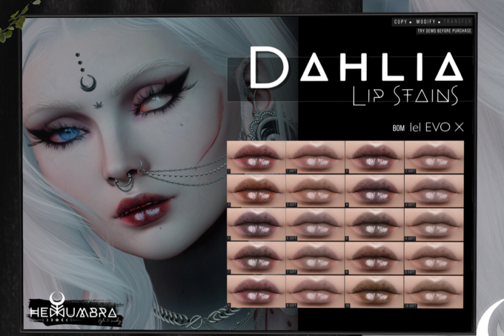 Dahlia Lip Stains - EvoX, L$140