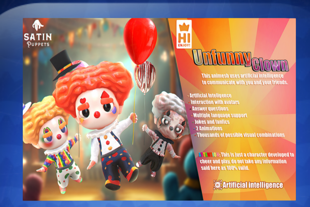 Unfunny Clown, L$599 each/L$1599 FP