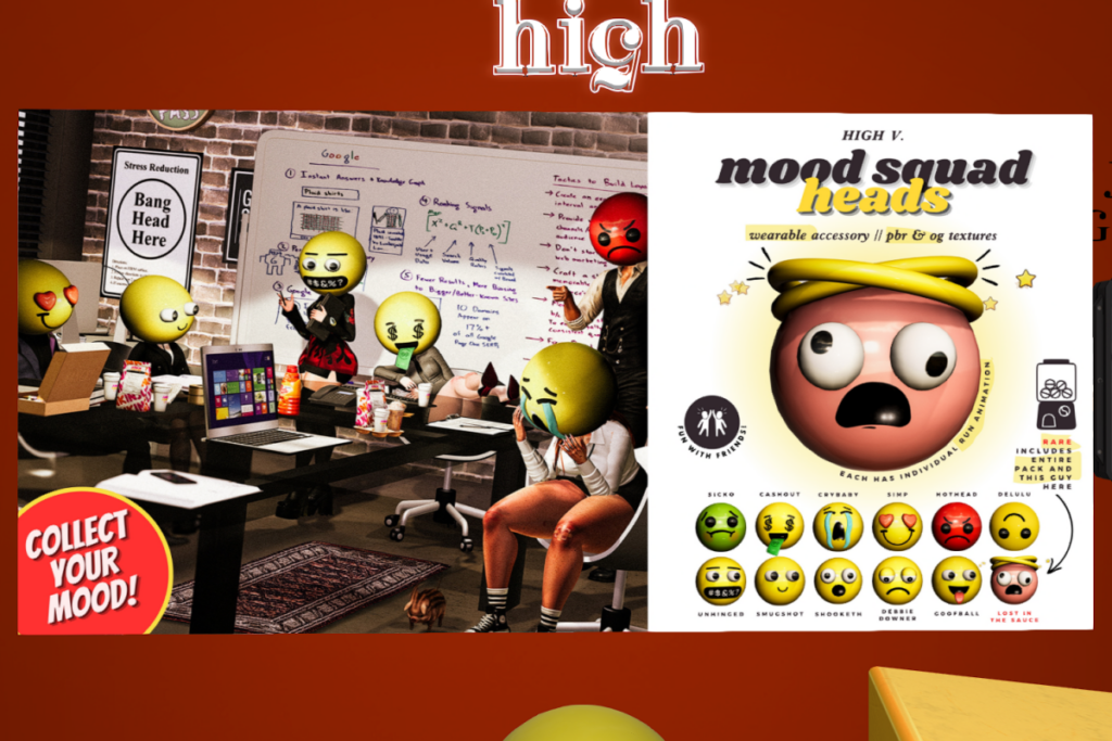 Moji Mood Squad Gacha, L$100 per play