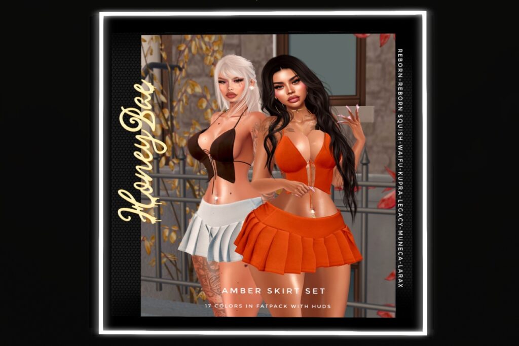 Amber Skirt Set - Inithium/Legacy/MaitreyaX/Reborn/Yentements/+mods, L$310 each/L$1299 FP