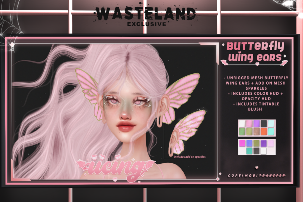 Butterfly Wing Ears, L$245