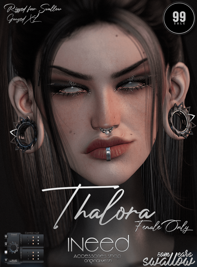 Thalora Earrings - Swallow Gauged Ears XL	&lt;a href=&quot;http://maps.secondlife.com/secondlife/Starfall%20Bay/193/47/29&quot; target=&quot;_blank&quot;&gt;Teleport&lt;/a&gt;