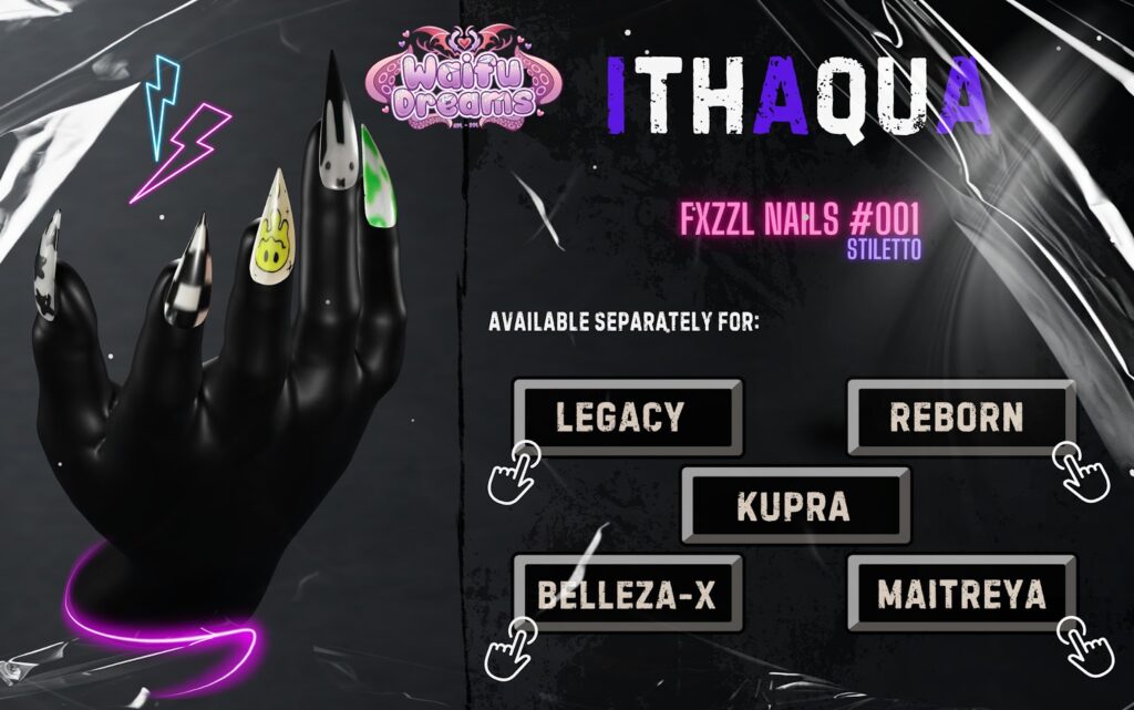 Fxzzl Nails #001 - GenX/Inithium/Legacy/Maitreya/Reborn