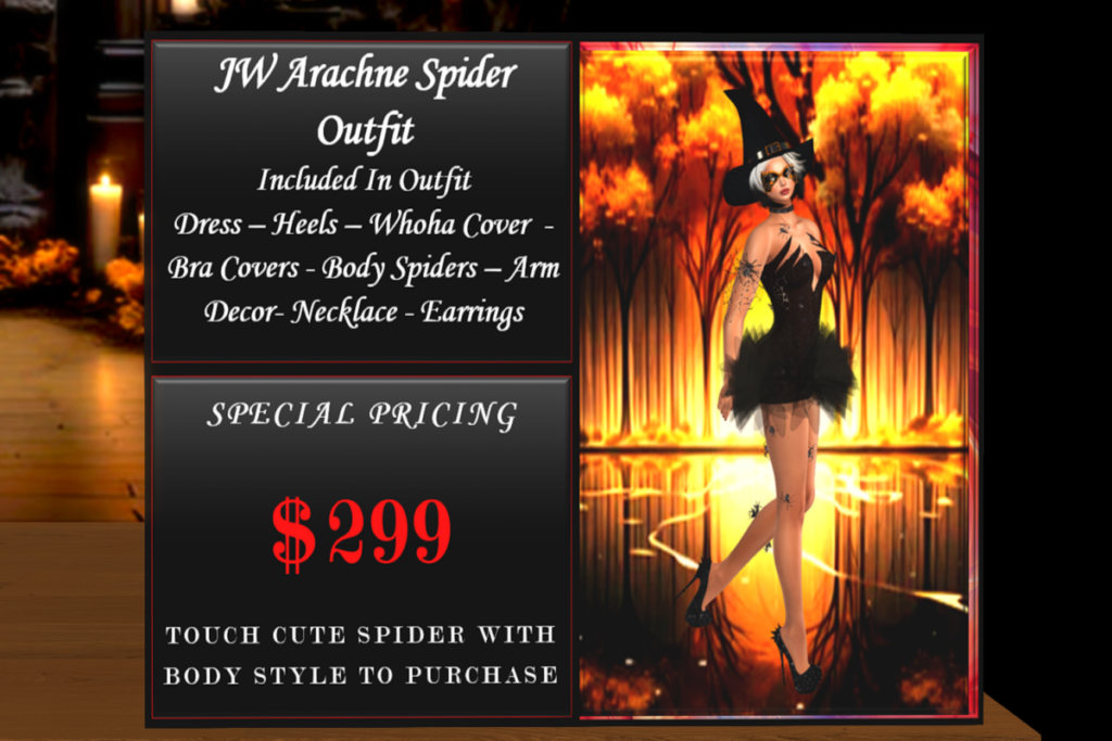 Arachne Spider Outfit - Inithium/Legacy/Maitreya/Reborn/+mods, L$299 each