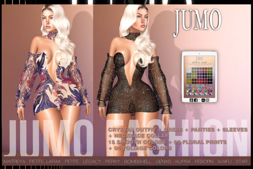 Crystal Outfit - GenX/Inithium/Legacy/Maitreya/Reborn/Star/+mods, L$240