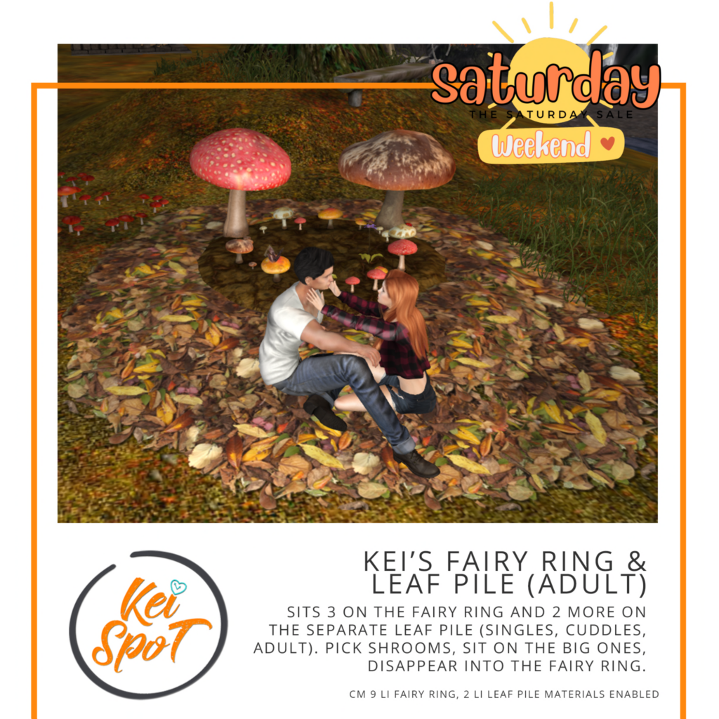 Fairy Ring &amp; Leaf Pile Decor	&lt;a href=&quot;http://maps.secondlife.com/secondlife/Hardrada/90/104/3801&quot; target=&quot;_blank&quot;&gt;Teleport&lt;/a&gt;