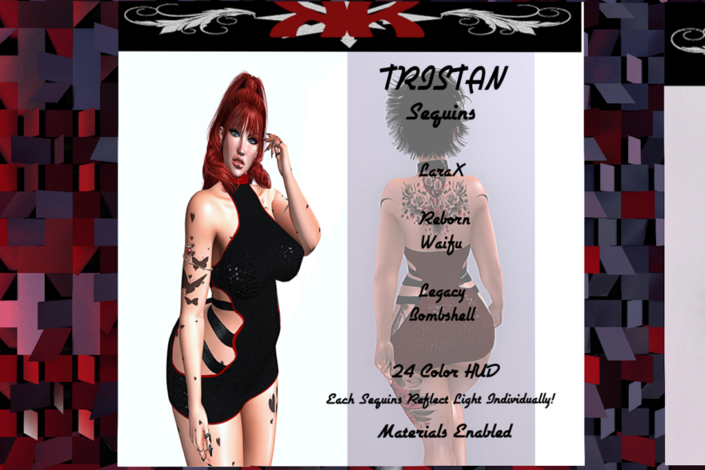 Tristan Sequins Dress - Legacy/MaitreyaX/Reborn/+mods, L$399