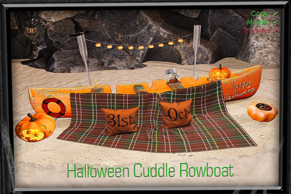 Halloween Cuddle Rowboat, L$295