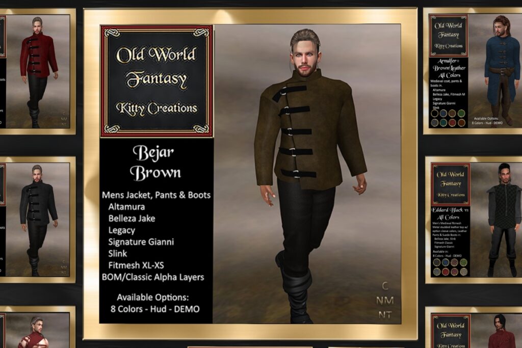 Old World Fantasy Outfit - Altamura/Gianni/Jake/Legacy/Slink, L$320 each
