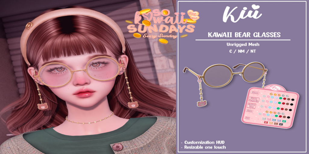 Kawaii Bear Glasses	&lt;a href=&quot;http://maps.secondlife.com/secondlife/Berwick%20Land/47/97/988&quot; target=&quot;_blank&quot;&gt;Teleport&lt;/a&gt;