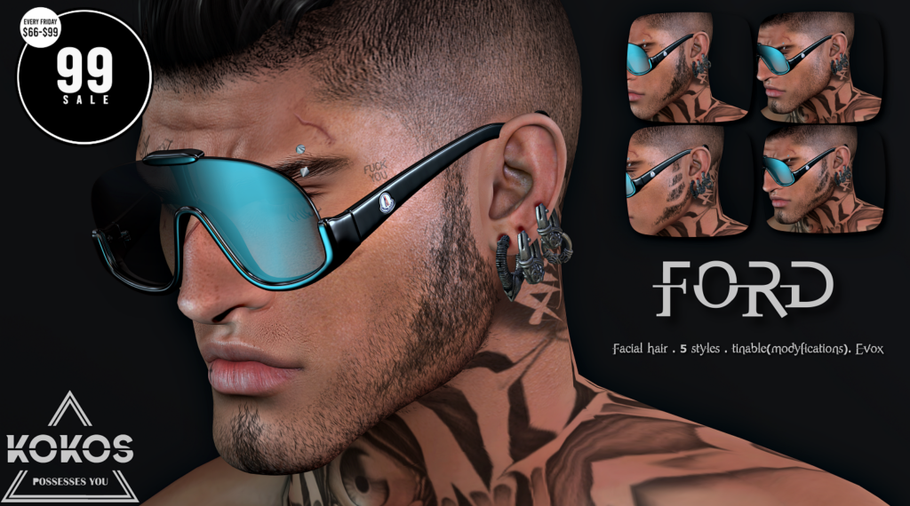 Ford Facial Hair - EvoX	&lt;a href=&quot;http://maps.secondlife.com/secondlife/FamILY%20First/118/213/3902&quot; target=&quot;_blank&quot;&gt;Teleport&lt;/a&gt;