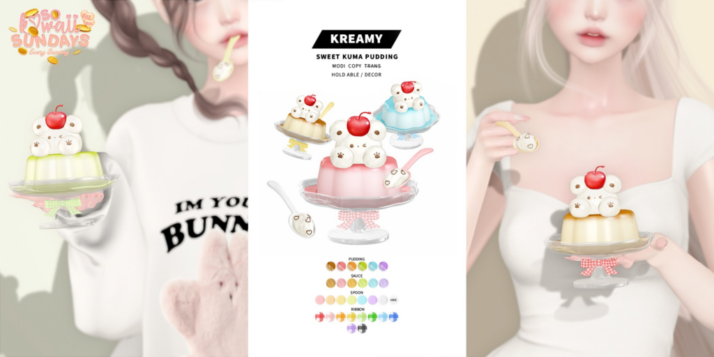 Sweet Kuma Pudding Holdable	&lt;a href=&quot;https://maps.secondlife.com/secondlife/Stay/185/20/900&quot; target=&quot;_blank&quot;&gt;Teleport&lt;/a&gt;