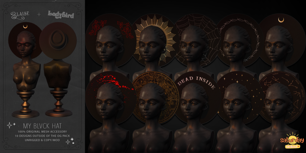 My Blvck Hat	&lt;a href=&quot;http://maps.secondlife.com/secondlife/Applesauce/218/25/990&quot; target=&quot;_blank&quot;&gt;Teleport&lt;/a&gt;