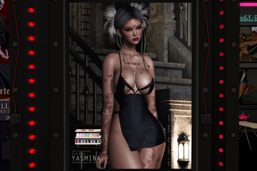 Yasmina Slip Dress - Legacy/MaitreyaX/Reborn/+mods, L$281 each/L$1611 FP