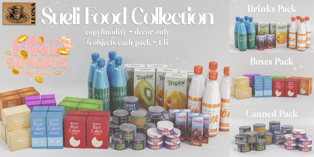 Sueli Food Collection	&lt;a href=&quot;http://maps.secondlife.com/secondlife/Dark%20Desires/150/191/21&quot; target=&quot;_blank&quot;&gt;Teleport&lt;/a&gt;