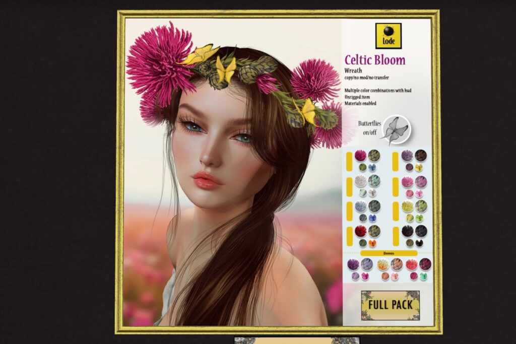 Celtic Bloom Wreath, L$195 each/L$350 FP