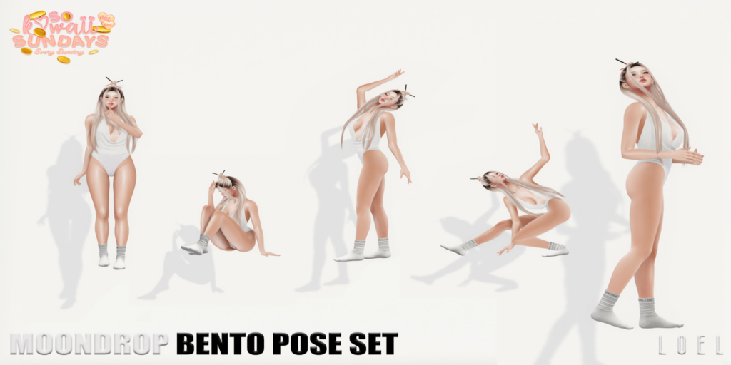 Moondrop Poses	&lt;a href=&quot;http://maps.secondlife.com/secondlife/Stargazer%20Galaxy/101/47/3118&quot; target=&quot;_blank&quot;&gt;Teleport&lt;/a&gt;