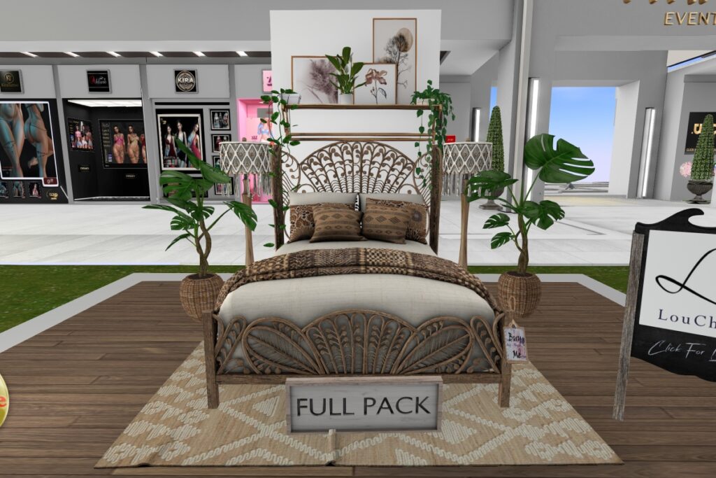 Enya Bedroom Decor Set, L$99-L$169 each/L$499 FP