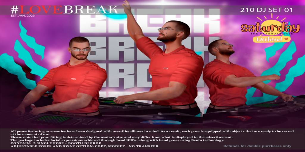 210 DJ Set 01 Poses	&lt;a href=&quot;http://maps.secondlife.com/secondlife/Oceania%20Islands/243/5/3503&quot; target=&quot;_blank&quot;&gt;Teleport&lt;/a&gt;