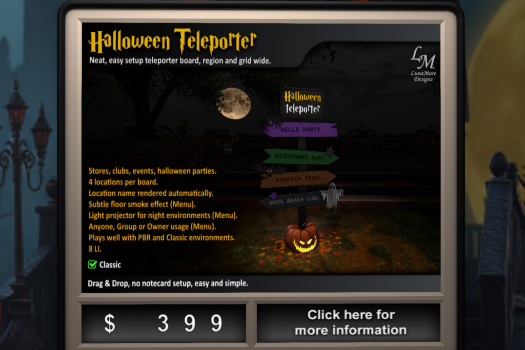 Halloween Teleporter, L$399