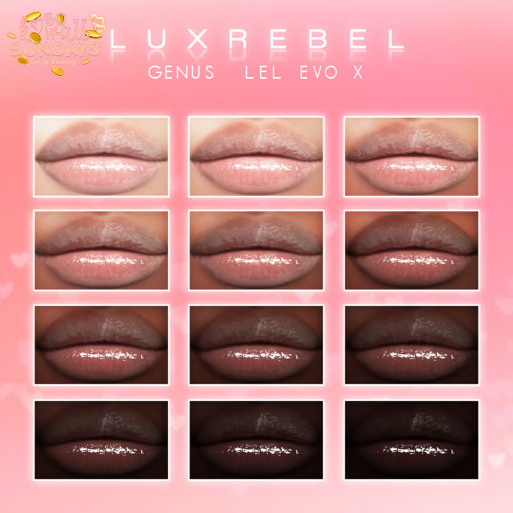 Lipgloss #2 - EvoX/Genus	&lt;a href=&quot;http://maps.secondlife.com/secondlife/Sacred%20Woods/101/231/2802&quot; target=&quot;_blank&quot;&gt;Teleport&lt;/a&gt;