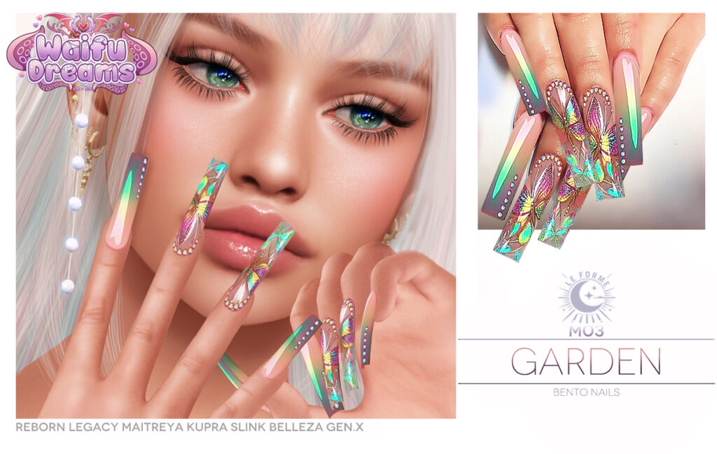M03 Garden Nails - GenX/Inithium/Legacy/Maitreya/Reborn/Slink