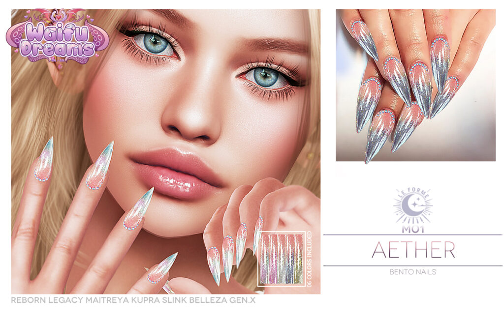 M01 Aether Nails - GenX/Inithium/Legacy/Maitreya/Reborn/Slink