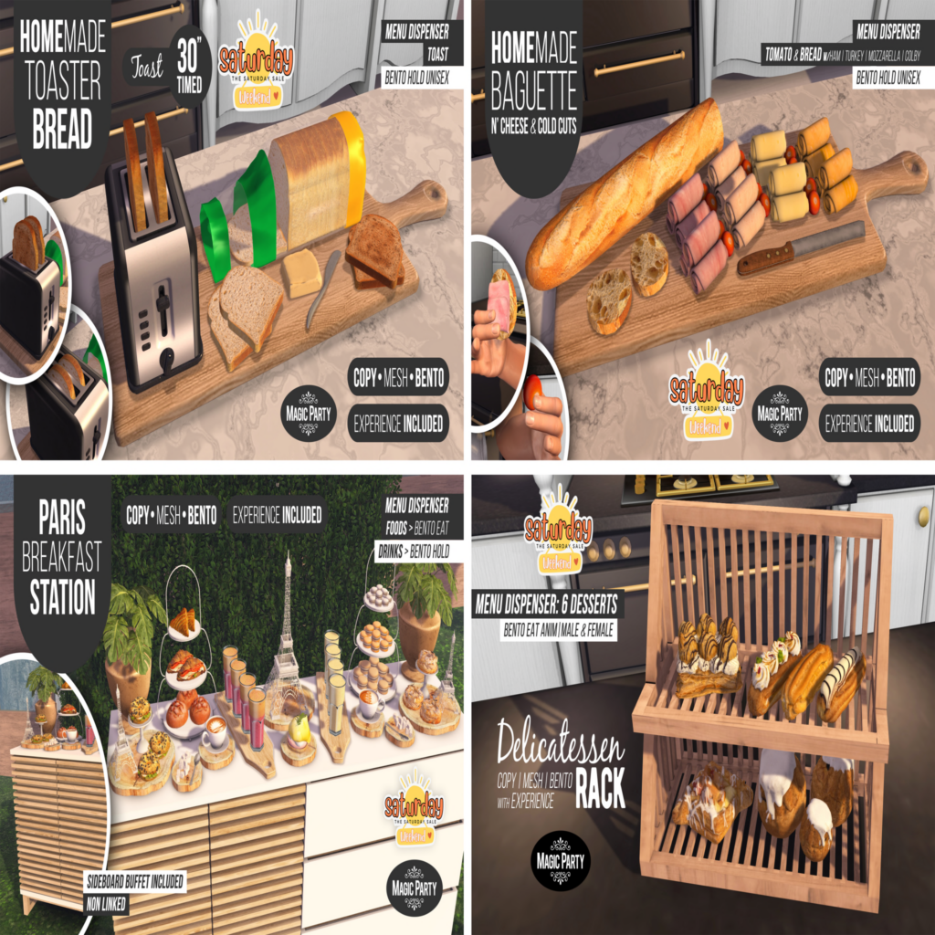 The Saturday Sale Decor Sets	&lt;a href=&quot;http://maps.secondlife.com/secondlife/Amber%20Cove/180/240/25&quot; target=&quot;_blank&quot;&gt;Teleport&lt;/a&gt;
