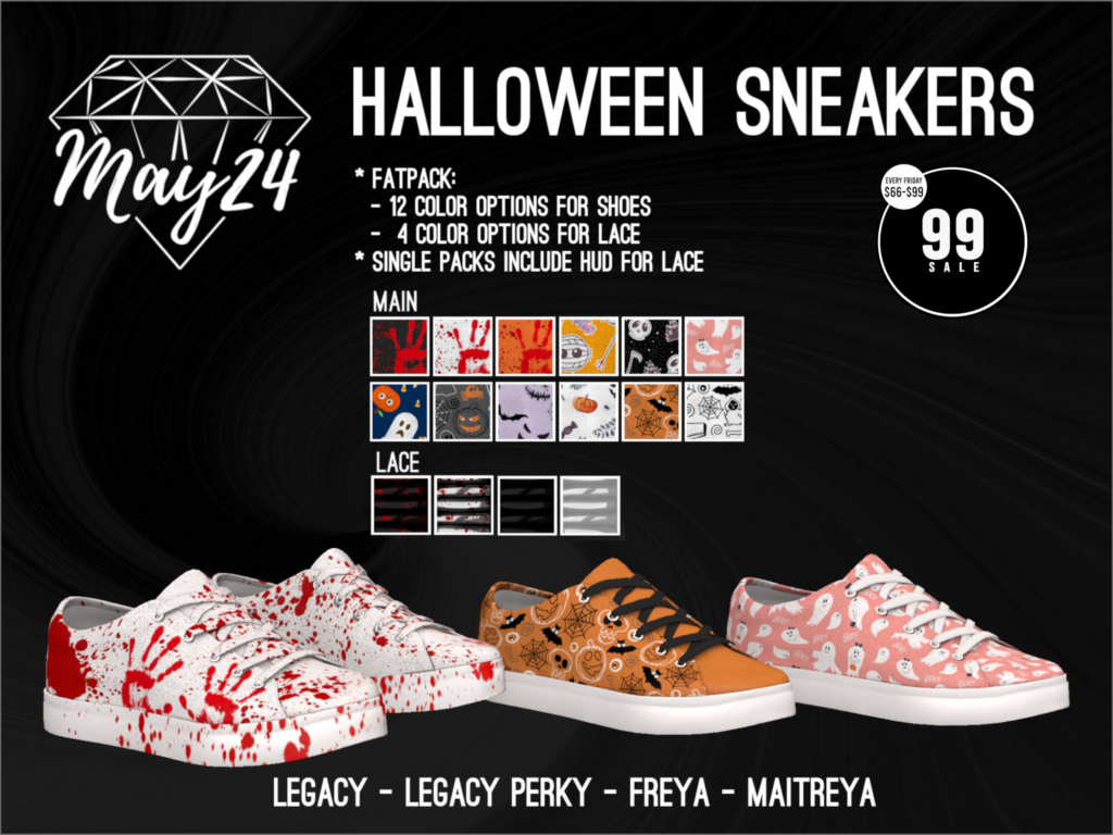 Halloween Sneakers - Freya/Legacy/Maitreya/+mods	&lt;a href=&quot;http://maps.secondlife.com/secondlife/Highway%20Star/144/134/23&quot; target=&quot;_blank&quot;&gt;Teleport&lt;/a&gt;