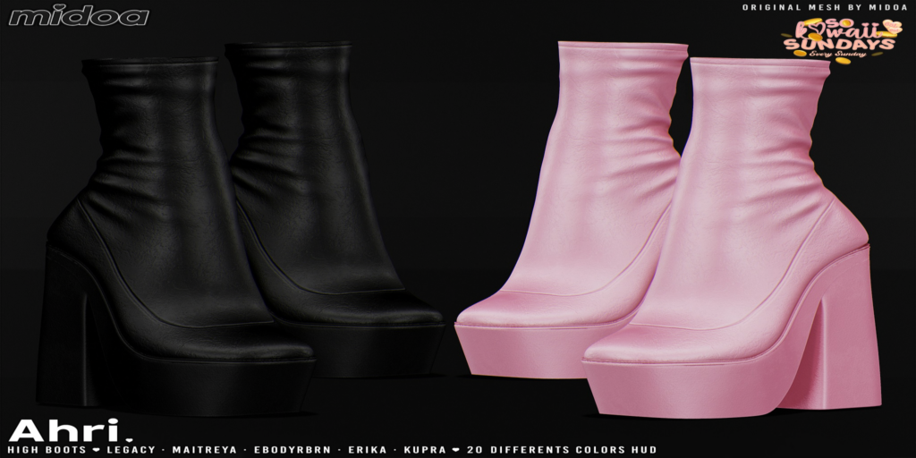 Ahri Boots - Erika/Inithium/Legacy/Maitreya/Reborn	&lt;a href=&quot;http://maps.secondlife.com/secondlife/Filhomes/19/70/2677&quot; target=&quot;_blank&quot;&gt;Teleport&lt;/a&gt;