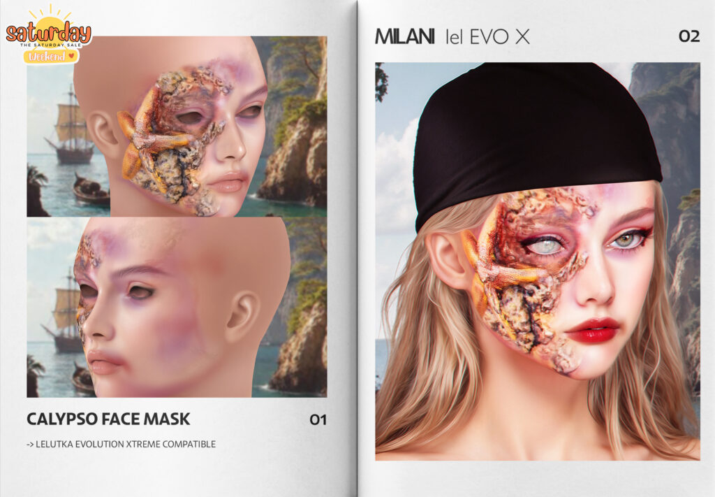 Calypso Face Mask - EvoX	&lt;a href=&quot;https://maps.secondlife.com/secondlife/VELOUR/215/117/1503&quot; target=&quot;_blank&quot;&gt;Teleport&lt;/a&gt;