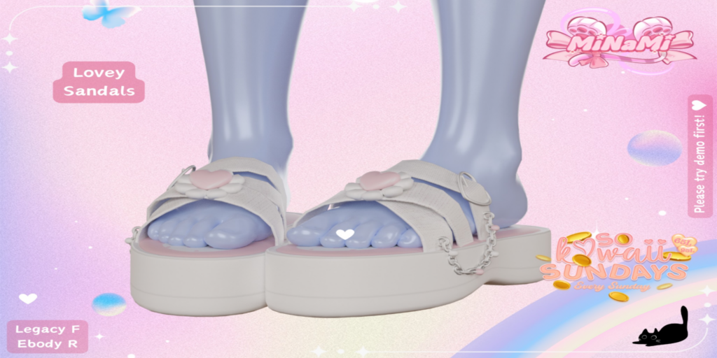 Lovey Sandals - Legacy/Reborn	&lt;a href=&quot;http://maps.secondlife.com/secondlife/Notteterna/160/78/1121&quot; target=&quot;_blank&quot;&gt;Teleport&lt;/a&gt;
