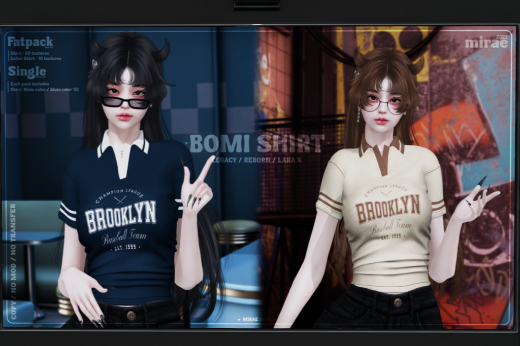Bomi Shirt - Legacy/MaitreyaX/Reborn, L$320 each/L$1200 FP