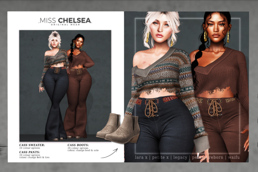 Cass Set - Legacy/MaitreyaX/Reborn/+mods, L$250-L$500 each/L$1499-L$2999 FP