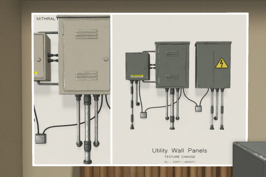 Utility Wall Panels, L$119 each