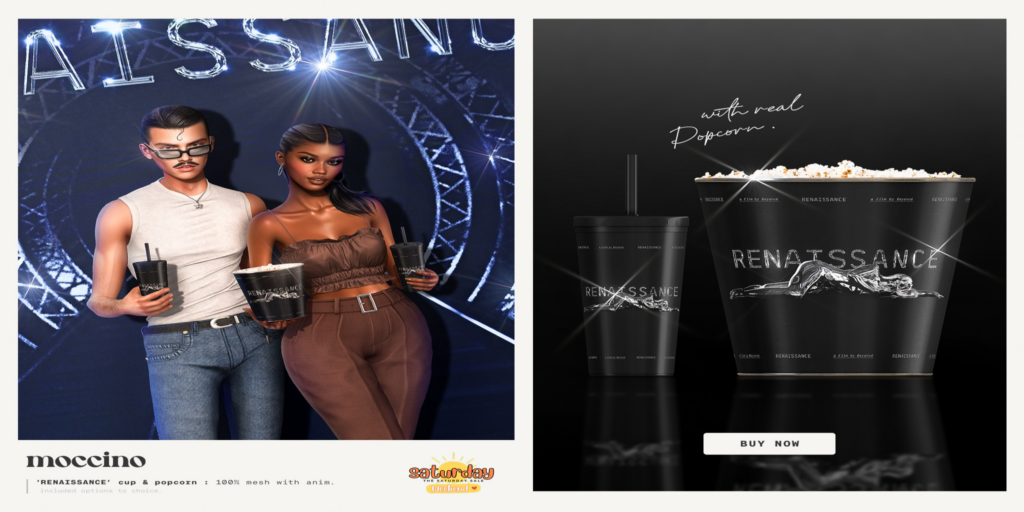 Renaissance Cup &amp; Popcorn Holdable	&lt;a href=&quot;http://maps.secondlife.com/secondlife/Menina%20da%20Praia/129/160/26&quot; target=&quot;_blank&quot;&gt;Teleport&lt;/a&gt;