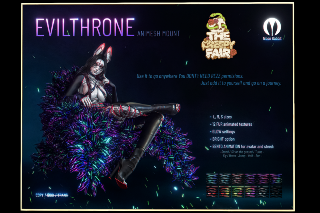 Evil Throne Animesh Mount, L$750