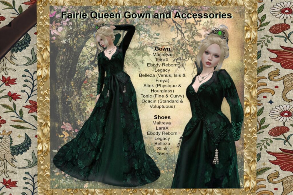 Fairie Queen Gown &amp; Accessories - see ad for fits, L$220