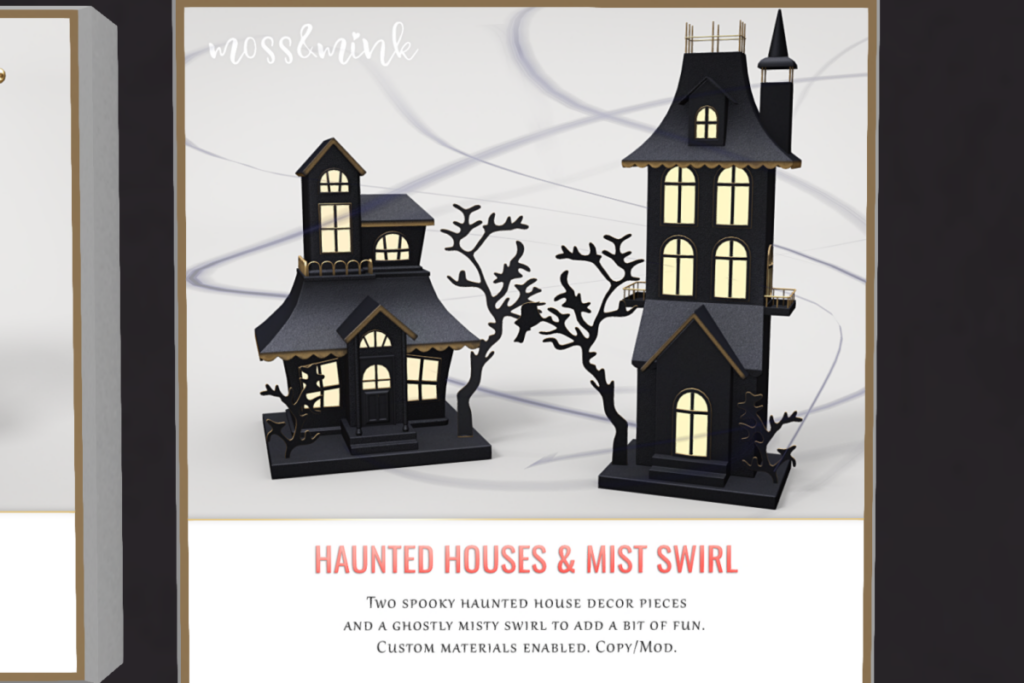 Haunted Houses &amp; Mist Swirl Decor, L$298