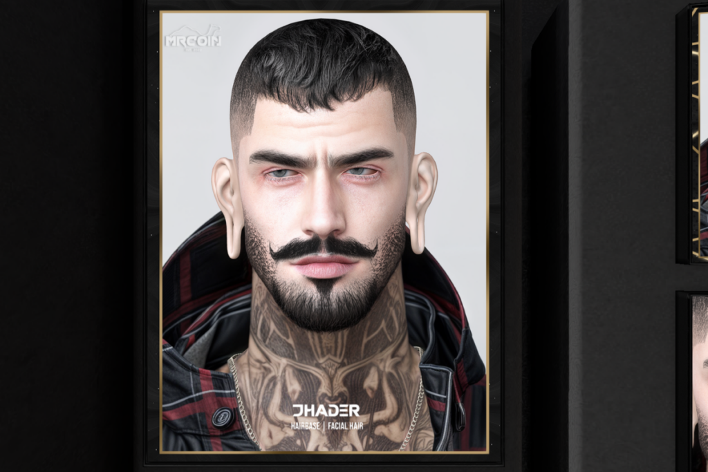 Jhader Facial Hair - EvoX, L$280 | Jhader Hairbase - EvoX, L$280 | Jhader Nexus Nails - Davis/Gianni/Jake/Kario/Legacy, L$280/L$600 FP