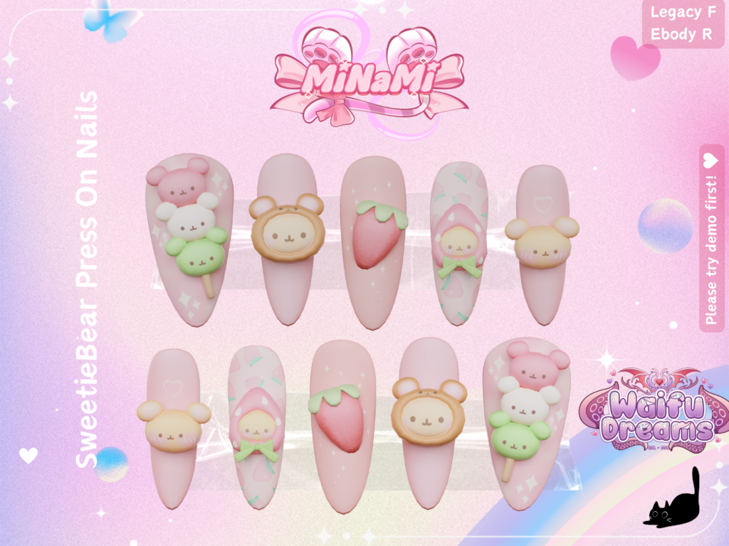 Sweetiebear Press On Nails - Legacy/Reborn