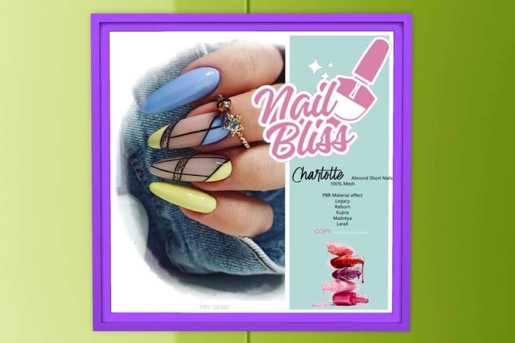 Charlotte Mesh Nails - Inithium/Legacy/Maitreya/Reborn/+mods, L$280